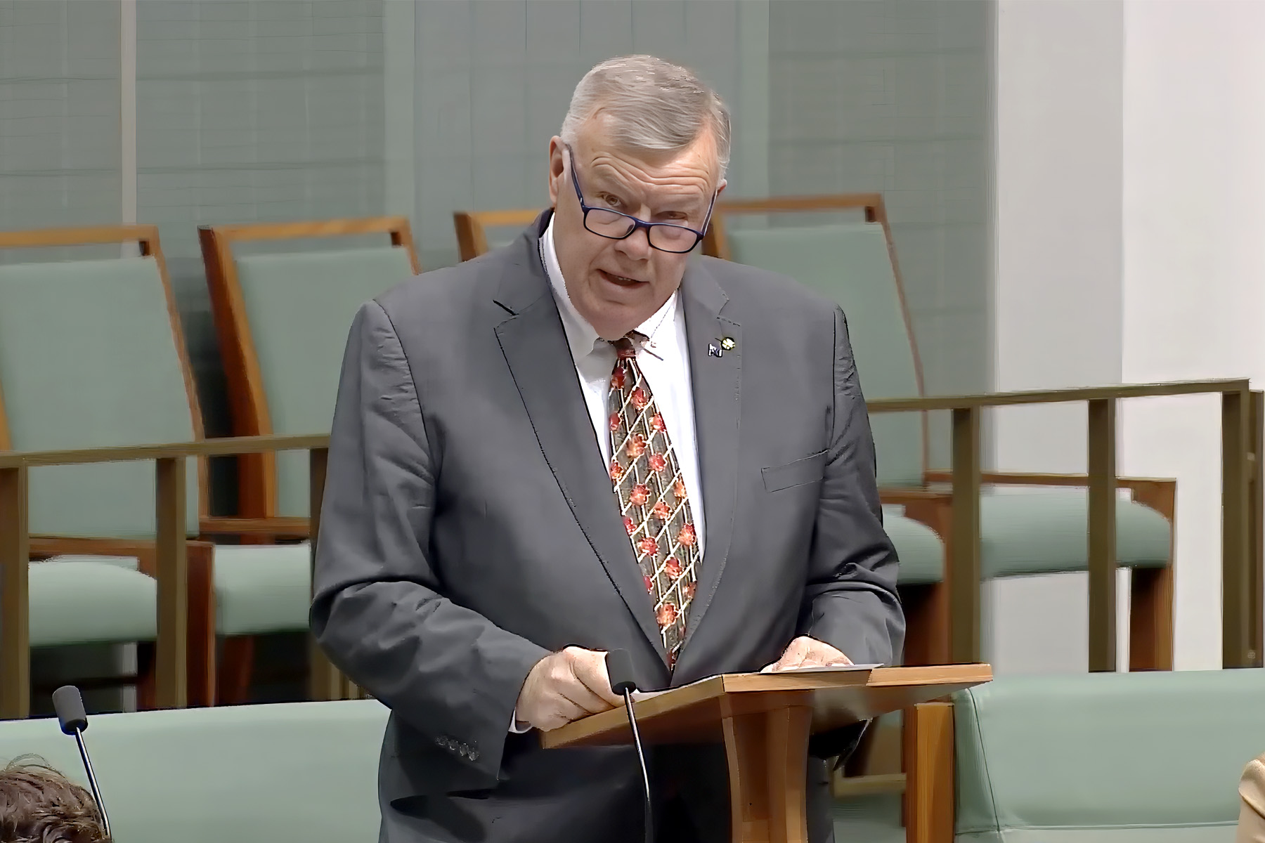 David Farley MP delivering his maiden speech in Federal Parliament