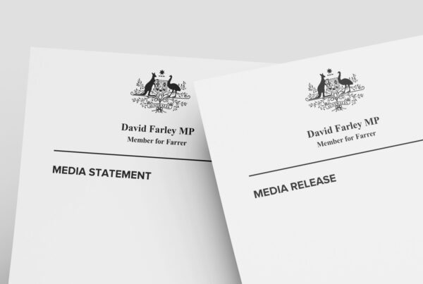 David Farley MP media statement and media release documents